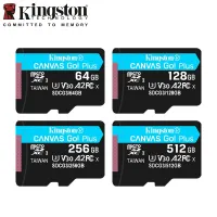 100% Kingston ดั้งเดิมหน่วยความจำการ์ด Microsd 64GB 128GB U3 512GB V30 A2ไมโครการ์ด SD สูงถึง170เมกะไบต์/วินาที4K แฟลชการ์ดสำหรับโทรศัพท์