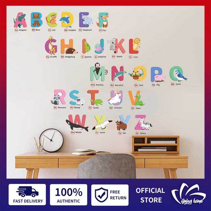26 Alphabet Letters Wall Stickers Early Education ABC Letters Wall