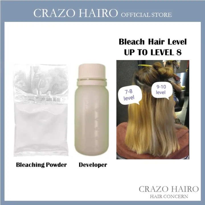 Salon Lightening Hair Bleaching Powder (White) 30g & 12 Developer 60ml