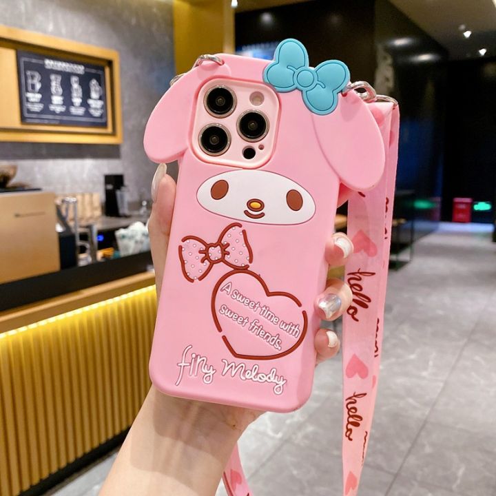 เคสสำหรับ-vivo-y27-y36-y02s-y35-y16-y19-y22-y21t-y15s-y15-y20-y52-y72-v21-y50ใหญ่น่ารักเคสโทรศัพท์-y15กระเป๋าสะพายเฉียงไหล่มีหูเมโลดี้สีชมพูสำหรับผู้หญิง