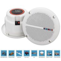 1 Pair Waterproof Full Range Marine Boat Ceiling Wall Speakers Lawn Garden Water Resistant Install Speaker