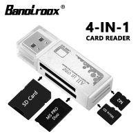 Banolroox USB 2.0ตัวอ่านแฟลชอะแดปเตอร์ Usb ตัวอ่านการ์ดความจำแบบมัลติอิน1สำหรับไมโคร SD SDHC TF M2 MMC Ms Pro Duo ของขวัญที่ดีที่สุด