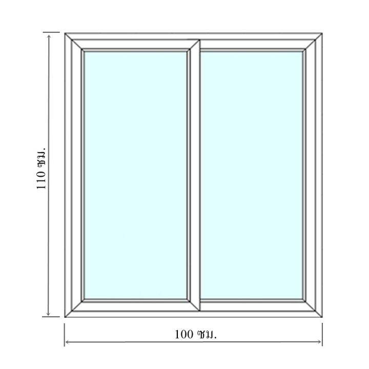 หน้าต่างอะลูมิเนียม-s-s-มุ้ง-one-stop-f8-100x110-ซม-สีดำ