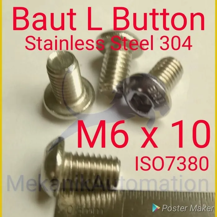 Baut Baut Button L M X Sus Mur Pengencang Lazada Indonesia