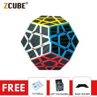 ZCube 3x3x3 Megaminxed Magic Puzzle Carbon Fiber Stickers Professional Speed 12 sides puzzle cubo educational toys for children