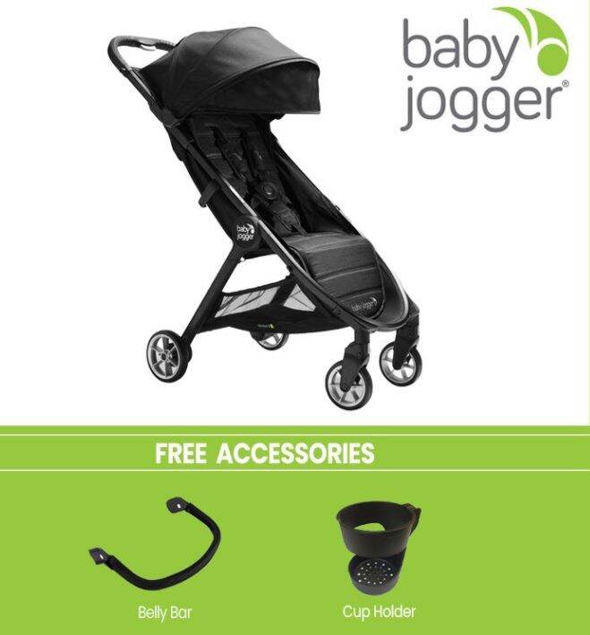 Baby Jogger City Tour 2 Stroller Jet (FREE BELLY BAR + Cup Holder (Worth Price RM199.80) Lazada