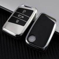 เคส Kunci Remote Mobil Tpu แบบนิ่ม Skoda Passat สำหรับ Volkswagen Fob Magotan ปลอก Vw B8ที่ยอดเยี่ยม