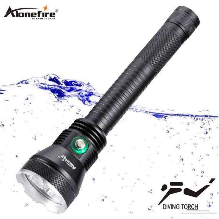 Alonefire DV74 IPX8 Professional Diving Flashlight 200M Dive Lamp