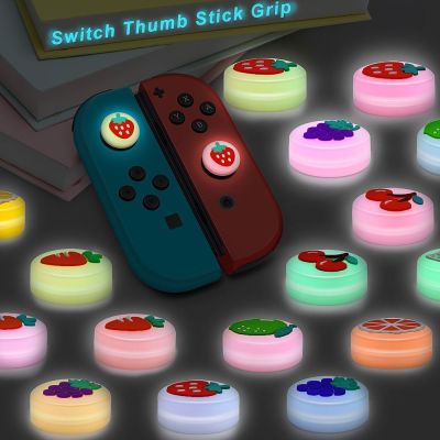 FAKE น่ารัก 3D สำหรับ Nintendo Switch เกมแพด คอนโทรลเลอร์สำหรับสวิตช์ ซองใส่ปุ่ม ฝาครอบหัวแม่มือ ฝาครอบจอยสติ๊ก เคส Thumbstick ฝาครอบป้องกัน
