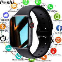 POSHI นาฬิกาข้อมือ นาฟิกาผู้ชายกันน้ำ Smartwatch รองรับการโทรด้วยบลูทูธ ผู้หญิงติดตามการออกกำลังกายนาฬิกาอุปกรณ์สวมใส่สำหรับ iOS Android