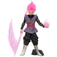 การ์ตูนดราก้อนบอลตุ๊กตาขยับแขนขาได้ Modelo Com Luzes, Preto, Goku Escuro, Zamasu Rosa, Estátua Super Saiyajin, Presentes De Decorão