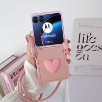 ?เคส Motorola Razr 40 Ultra Moto Razr 40,เคสที่เก็บบัตรกำไลข้อมือบางมากพับได้เคสแข็งป้องกันกันกระแทก