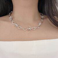 [COD] European and cross-border new irregular thorns short collarbone necklace ins cold bouncy