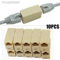 ○  10Pcs Network Ethernet Dual Straight Head Lan Cable Joiner Coupler RJ45 Extender Plug Network Cable Connector