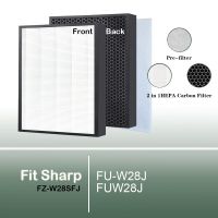 True HEPA อะไหล่ FZW28SFJ FZ-W28SFJ และตัวกรองคาร์บอนสำหรับรุ่น FU-W28J FUW28J เครื่องฟอกอากาศ Sharp