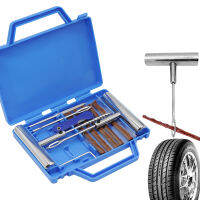 Auto Tubeless Tire Repair Kit Car Tire Puncture Repair Tool Kit Studding Tool for Car Bicycle Tyre with Storage Box Garage Tool