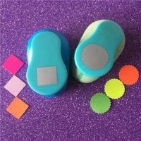 Free Shipping 1.8cm Square and 2.4cm Wave Circle Shaped craft punch set Puncher Crafts Scrapbooking Geometry Paper Hole Punches Staplers  Punches