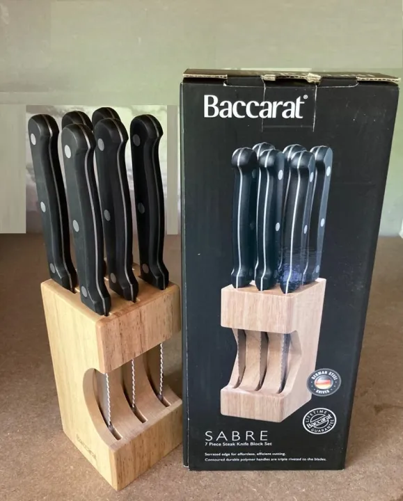 Baccarat Sabre Steak Knife Block Set 7pcs Lazada