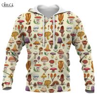 CLOOCL Men Hoodie Fashion Colorful Mushrooms 3D Graphics Autumn Male Hoodie Unisex Hooded Sweatshirt Casual Jacket Tracksuits