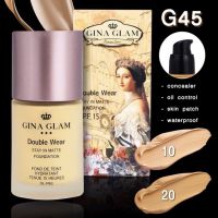 PPR  รองพื้น แป้งพัฟ รองพื้น GINA GLAM DOUBLE WEAR STAY IN MATTE FOUNDATION #G45