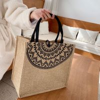 ✆✧ capacity bag for women 2022 retro linen commuter large tutorial mommy ins shoulder tote