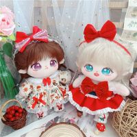 [COD] Cotton doll 20cm centimeter baby clothes star normal body fat naked red dress