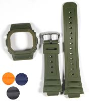 Watch accessory resin strap 16mm suitable for G-SHOCK DW5600 transparent silicone mens and womens sports belt Straps