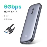 Ugrean เคส SSD 6Gbps NGFF SATA M2เคส SSD สำหรับ SATA เป็น USB เคส SSD สำหรับฮาร์ดไดรฟ์เสริม M &amp; B-Key &amp; B-Key เคส SSD M.2