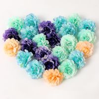 hotx【DT】 10/20/50PCs Artificial Flowers Silk Fake Heads for Marriage Wedding Decoration Wreath Accessories