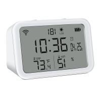 WiFi Hygrometer with Luminous Intensity Detection WiFi Temperature Humidity Monitor with Alarm Clock