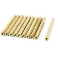 M3 X 50มม./ด้ายทองเหลืองผู้หญิงข้อต่อ Hex Standoff Spacer 10Pcs