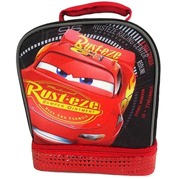 Thermos Cars 3 Lightning McQueen Rust-Eze Dual Compartment Lunch Bag ...