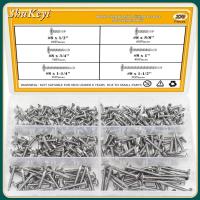 SHUKEYI 270Pcs #8 สกรูเกลียวปล่อยสำหรับโลหะ สกรูยึดหัวฟิลิปส์ดัดแปลง หัวเวเฟอร์ สกรูเจาะด้วยตนเอง ชุดแยกสกรู 410สแตนเลสสตีล สกรูโลหะแผ่น แผ่นโลหะแผ่น