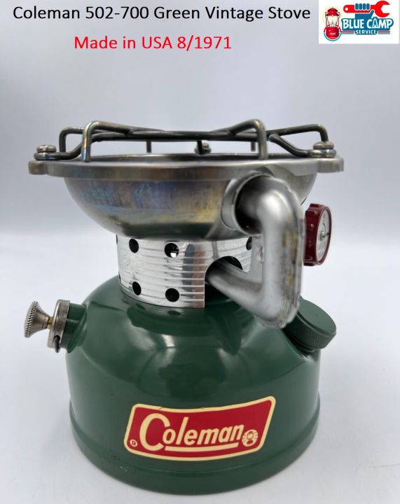 Vintage 1967 Coleman 502-700 Green Sportsmen Camping Stove and Box