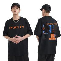 Dawn FM Tracklist Hip Hop Double Sided Print Tshirt The Weeknd Its Time To Walk Into The Light T-shirts Men Fashion Tees