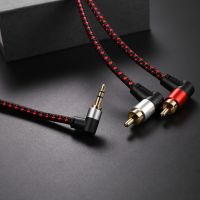 【YF】 3.5mm Male to 2 RCA Cable Stereo Audio AUX Y Splitter Cord for DJ Amplifier