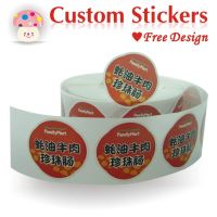 custom sticker printing christmas aesthetic cute travel food seal vinyl name logo paper clear PVC transparent label sticker roll Stickers  Labels