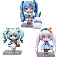 Anime Hatsune Miku Princess Q Version Cartoon Kawaii Manga Statue Figurines PVC Action Figures Collectible Model Doll Toys Gift