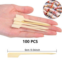 100PCS Bamboo Wooden BBQ Skewers Food Meat Tool Barbecue Party Disposable Wood Sticks Catering Shish Kabob Grill Camping