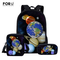 FORUDESIGNS Galaxy Planet Space Kids กระเป๋านักเรียนสำหรับเด็กผู้หญิงกระเป๋าเด็กวัยหัดเดินเด็กกระเป๋าเป้สะพายหลังโรงเรียนสำหรับเด็ก Mochila Escolar