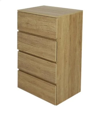 Chest of 4 drawers size 59x39x89 cm.- Brown