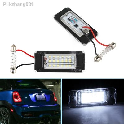 ㍿⊙✵ 2x LED License Plate Light For MINI Cooper R56 R57 R58 R59 S 6500K White Number Plate Lamp Kit Car Accessories