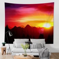 Tapestry Wall Decor Sunrise Sunset Landscape Abstract Landscape Handing Cloth Tapestry Wall Background