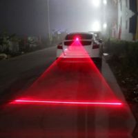 ✜ Car Auto LED Laser Fog Light Motorcycle Tail Lamp Vehicle Anti-Collision Taillight Brake Braking Warning Lamps Car Fog Light