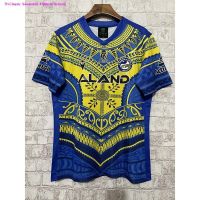 เสื้อกีฬารักบี้แขนสั้น ลายทีมชาติฟุตบอล PARRAMATTA EELS คุณภาพสูง 2023-24 football Jersey soccer shirt เสื้อฟุตบอล เสื้อทีมชาติ เสื้อกีฬา