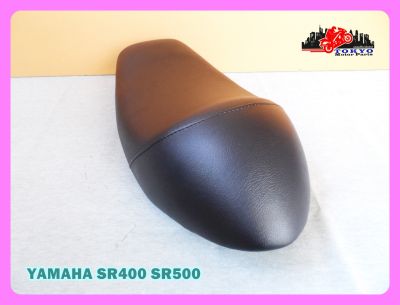 YAMAHA SR400 SR500 "BLACK" COMPLETE DOUBLE SEAT // เบาะ เบาะรถมอเตอร์ไซค์ สีดำ ตูดมด ผ้าเรียบ สินค้าคุณภาพดี