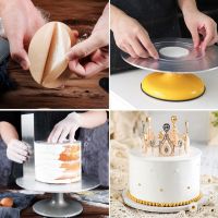 【hot】 2Pcs Reusable Round Discs Boards Disk Base Cakes Trimming Decorating Bakeware Tools ！