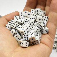 【YF】 10/1 Pcs 8mm White Gaming Dice Standard Six Sided Decider Birthday Parties Board Game Funny Toy Tool Dices