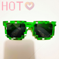 Hot? 1PC แฟชั่นอัจฉริยะชีวิตแว่นตากันแดดความแปลกใหม่ Gamer Robot UV Protection แว่นตากันแดดวันเกิดคอสเพลย์ Pixel Mosaic Sun glasses