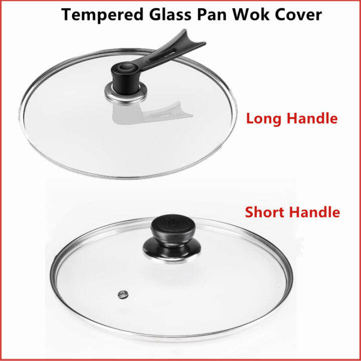 Tempered Glass Pan Cover Wok Cover with Handle Tempered Glass Lid Pot